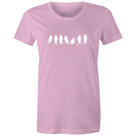 Birds - Women's T-shirt Pink Womens T-shirt animal Womens
