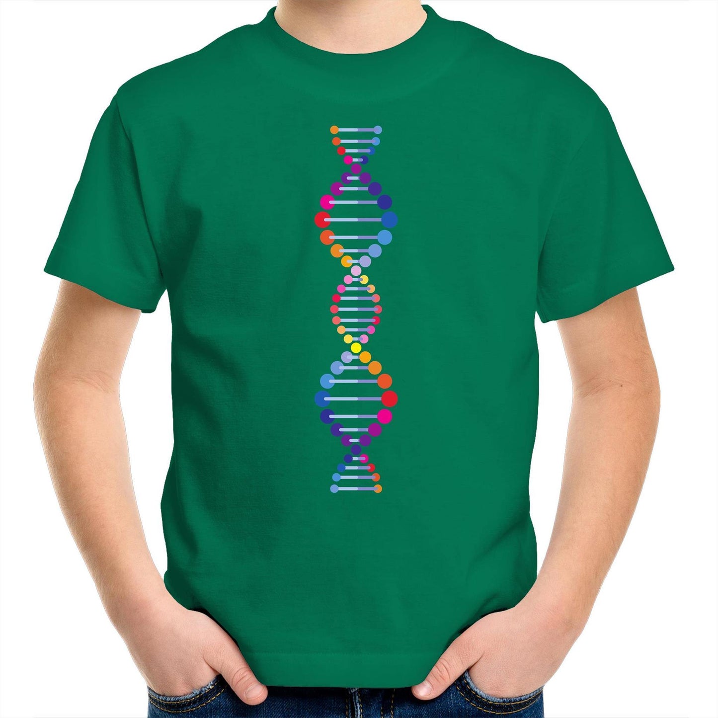 DNA - Kids Youth Crew T-Shirt Kelly Green Kids Youth T-shirt Science