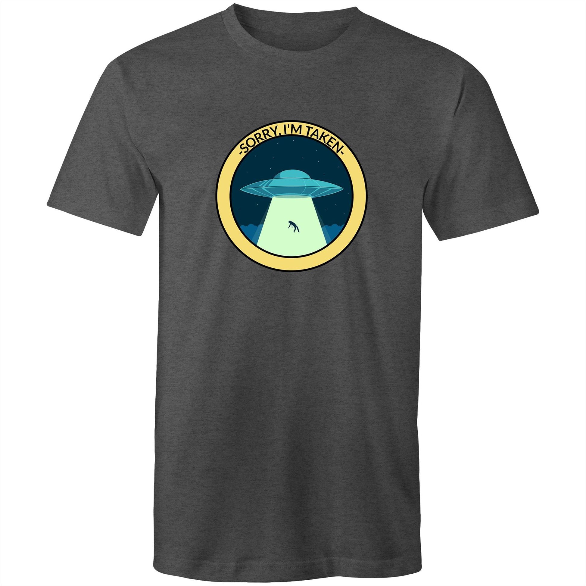 UFO, Sorry, I'm Taken - Mens T-Shirt Asphalt Marle Mens T-shirt Sci Fi