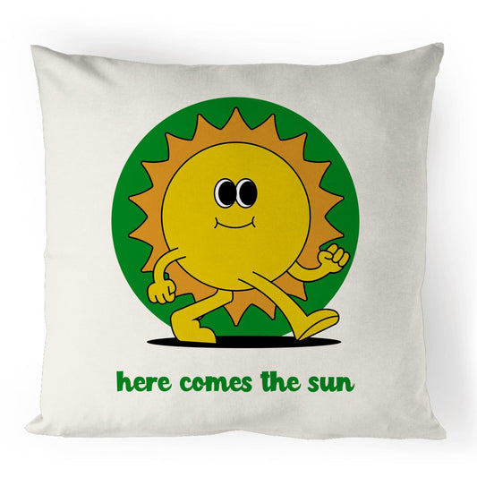 Here Comes The Sun - 100% Linen Cushion Cover Default Title Linen Cushion Cover Retro Summer