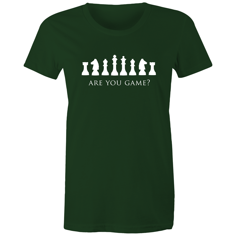 Are You Game - Women's T-shirt Forest Green Womens T-shirt Games Womens