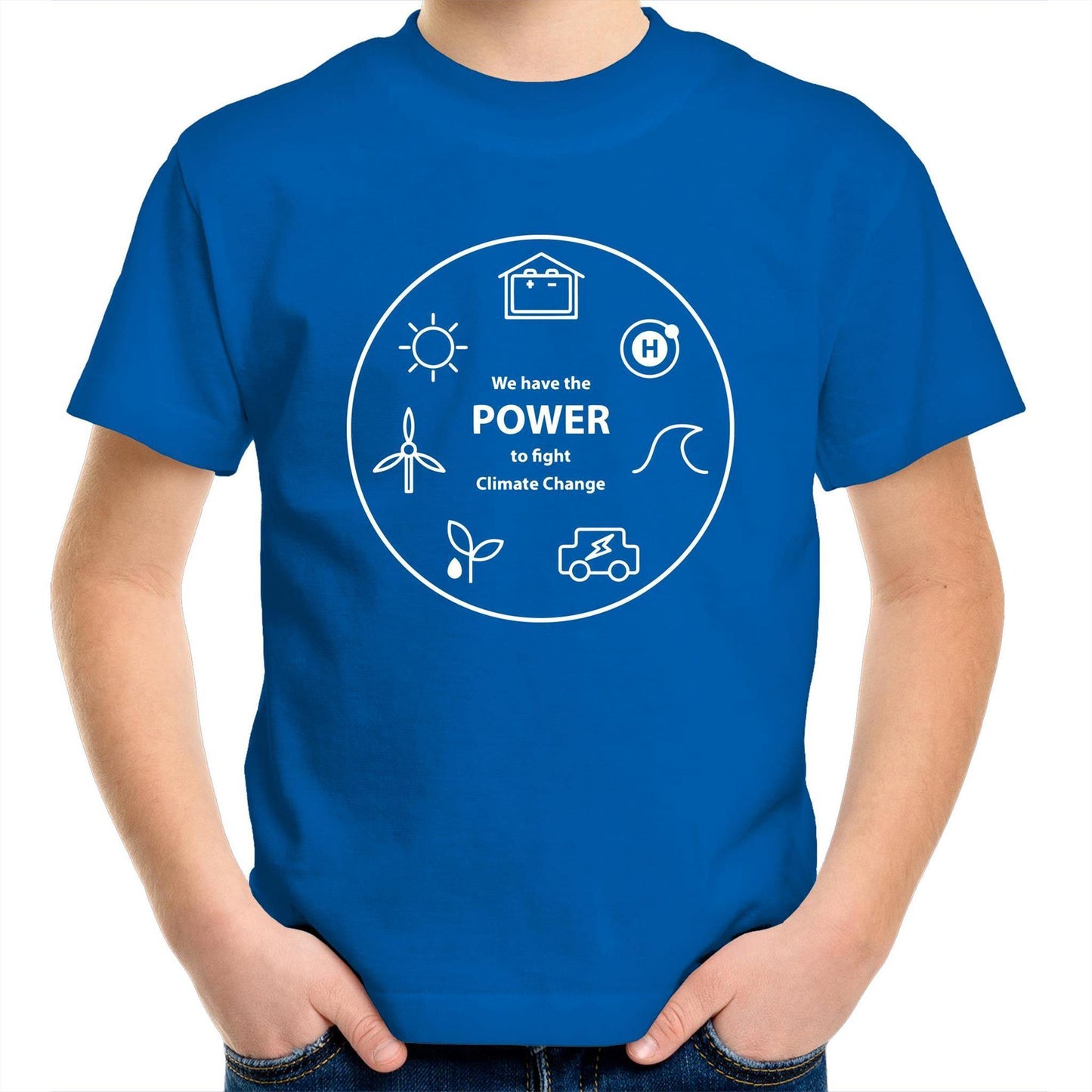 We Have The Power - Kids Youth Crew T-Shirt Bright Royal Kids Youth T-shirt Environment