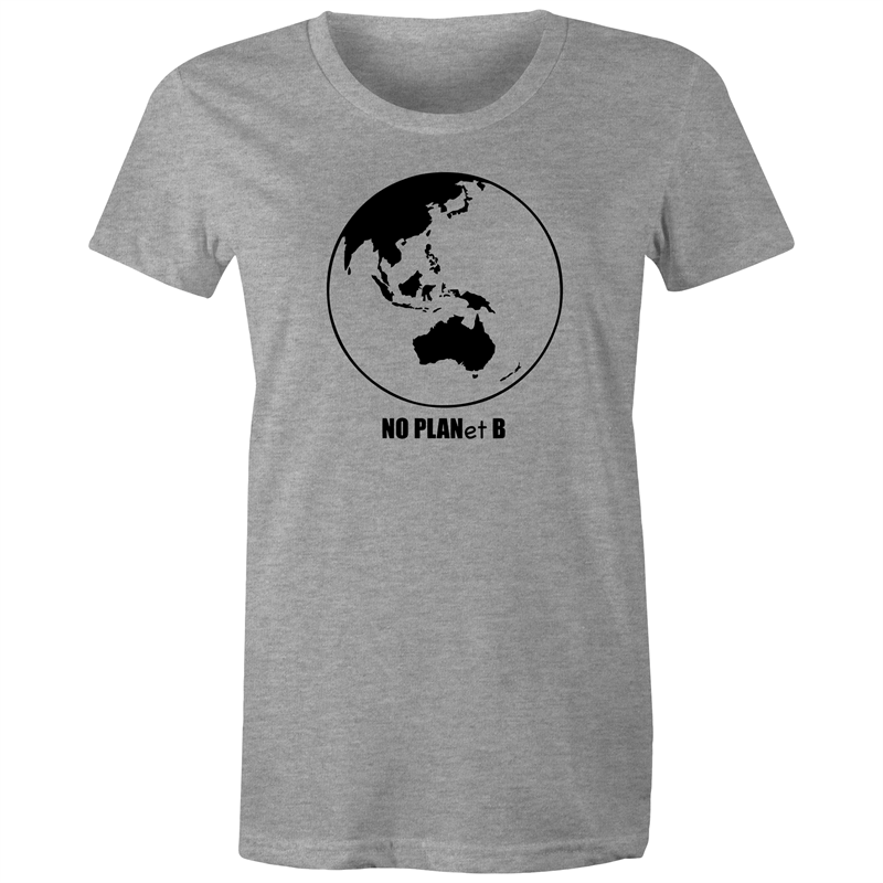 No Planet B - Women's T-shirt Grey Marle Womens T-shirt Environment Womens
