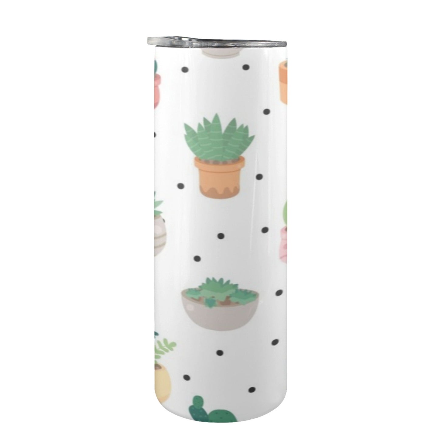 Cactus Love - 20oz Tall Skinny Tumbler with Lid and Straw 20oz Tall Skinny Tumbler with Lid and Straw