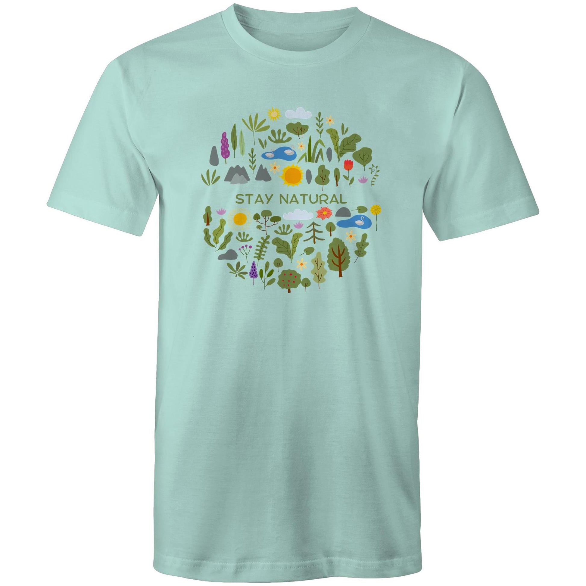 Stay Natural - Mens T-Shirt Aqua Mens T-shirt Environment Plants