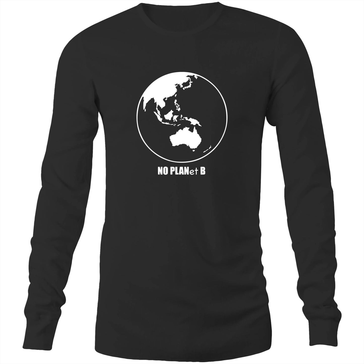 No Planet B - Long Sleeve T-Shirt Black Unisex Long Sleeve T-shirt Environment Mens Womens