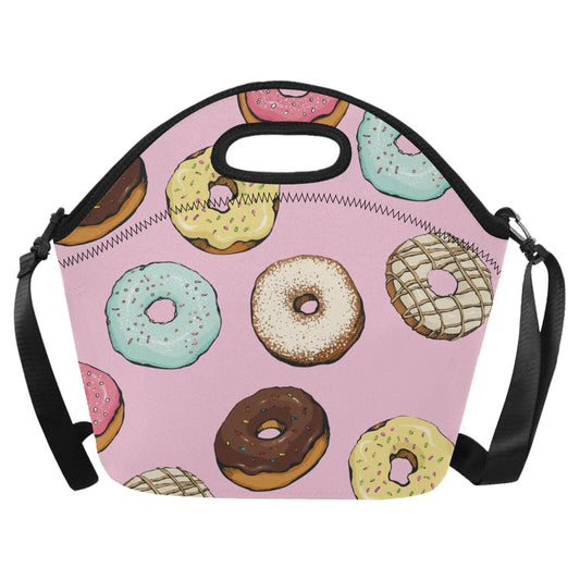 Doughnuts - Neoprene Lunch Bag/Large Neoprene Lunch Bag/Large Food