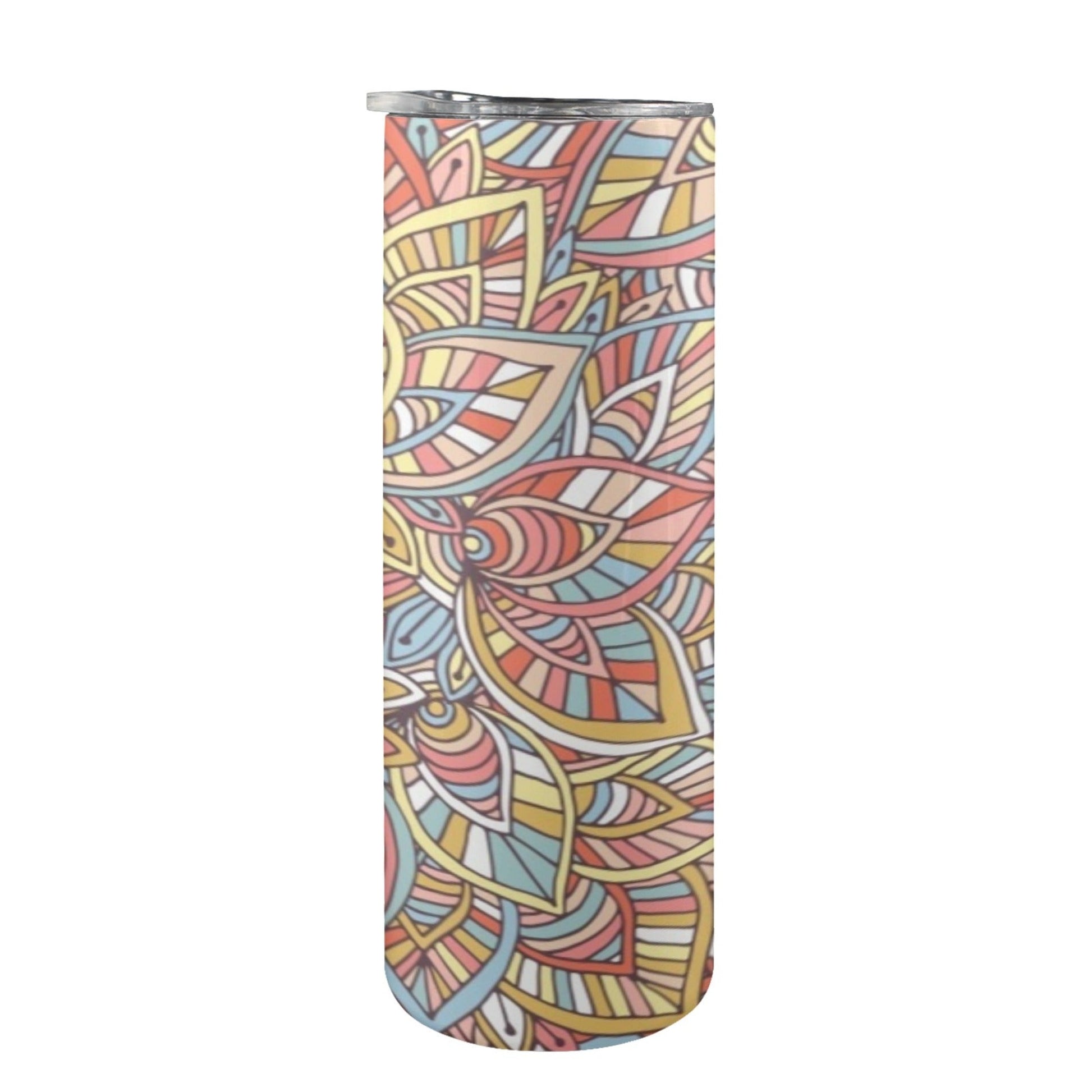 Colour Floral - 20oz Tall Skinny Tumbler with Lid and Straw 20oz Tall Skinny Tumbler with Lid and Straw