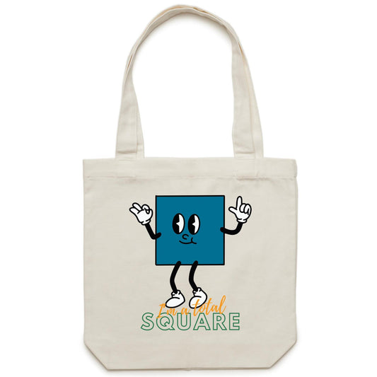 I'm A Total Square - Canvas Tote Bag Default Title Tote Bag Funny Maths Science