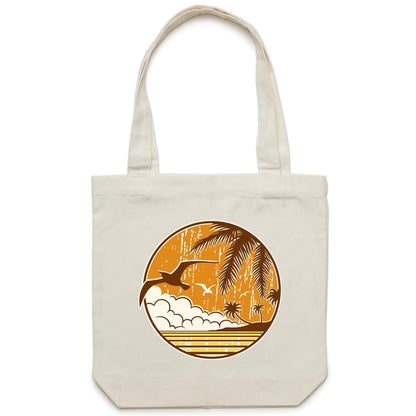 Tropical Days - Canvas Tote Bag Cream One-Size Tote Bag Retro Summer