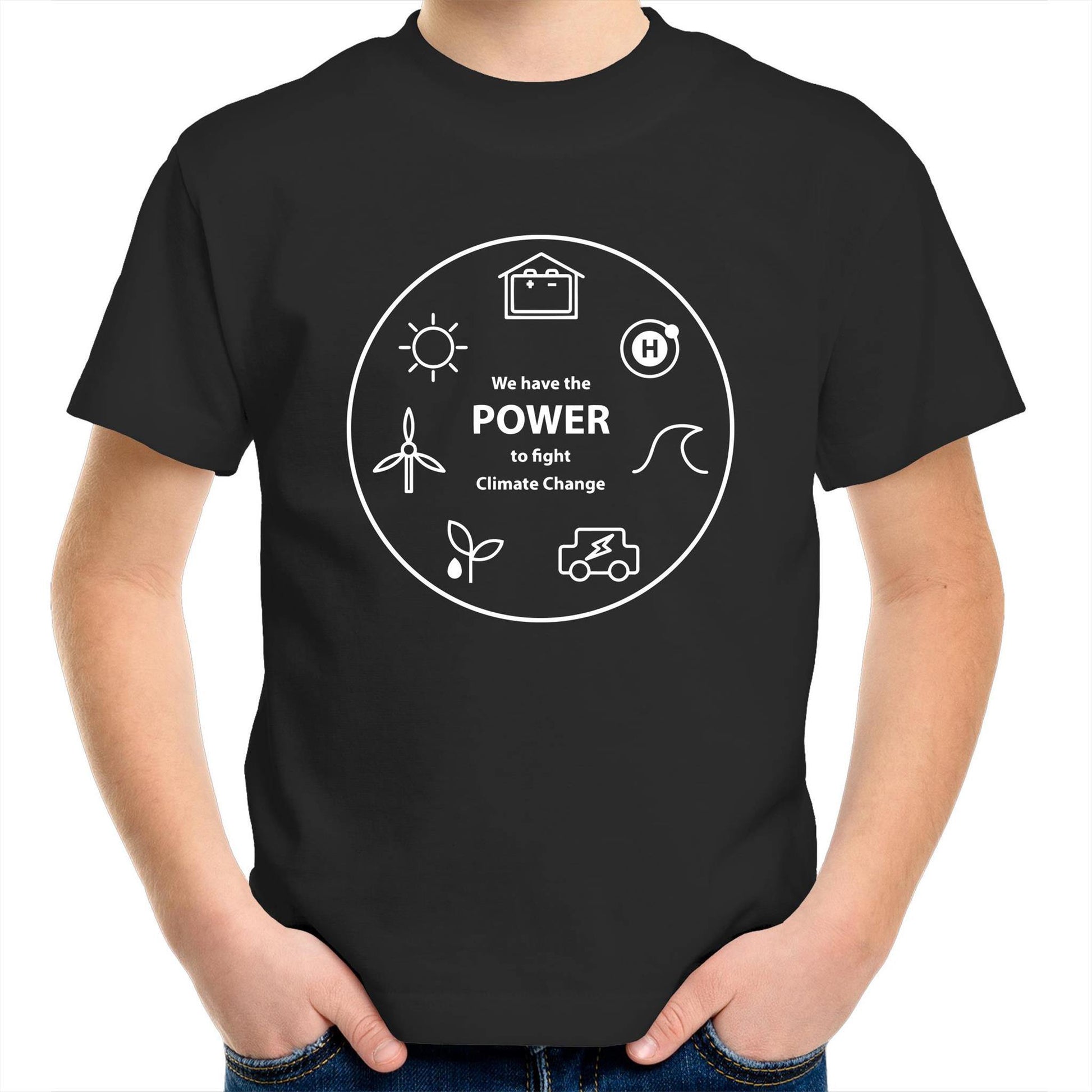 We Have The Power - Kids Youth Crew T-Shirt Black Kids Youth T-shirt Environment