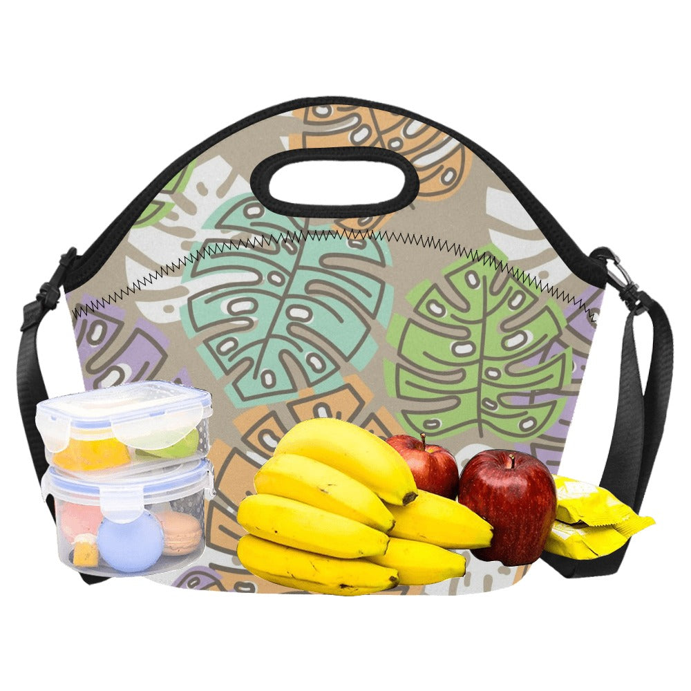 Leaves - Neoprene Lunch Bag/Large Neoprene Lunch Bag/Large Plants Printed Offshore