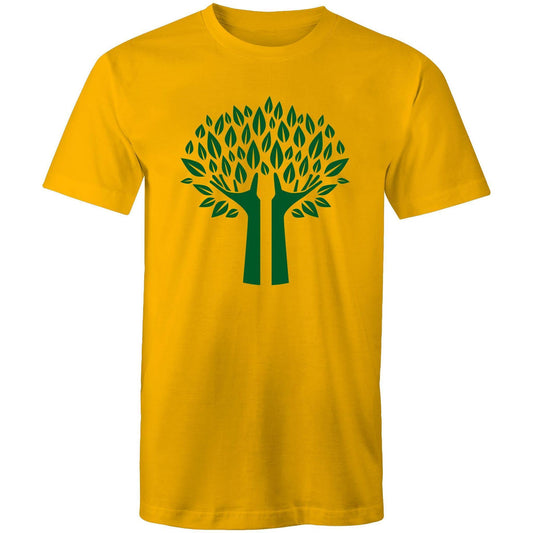 Green Tree - Mens T-Shirt Gold Mens T-shirt Environment Mens Plants