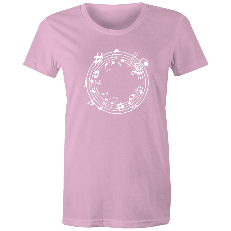 Music Circle - Women's T-shirt Pink Womens T-shirt Music Womens