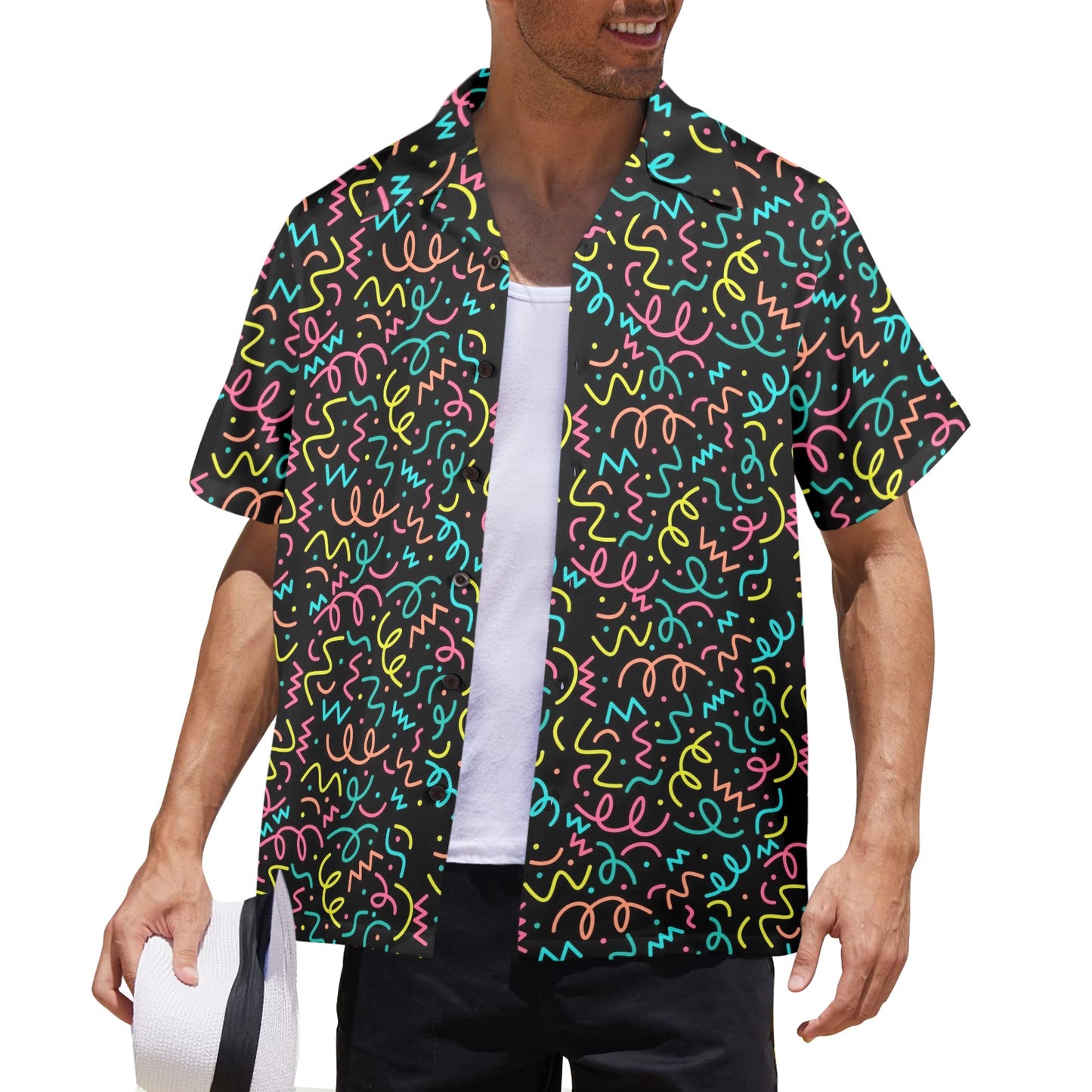 Squiggle Time - Mens Hawaiian Shirt Mens Hawaiian Shirt