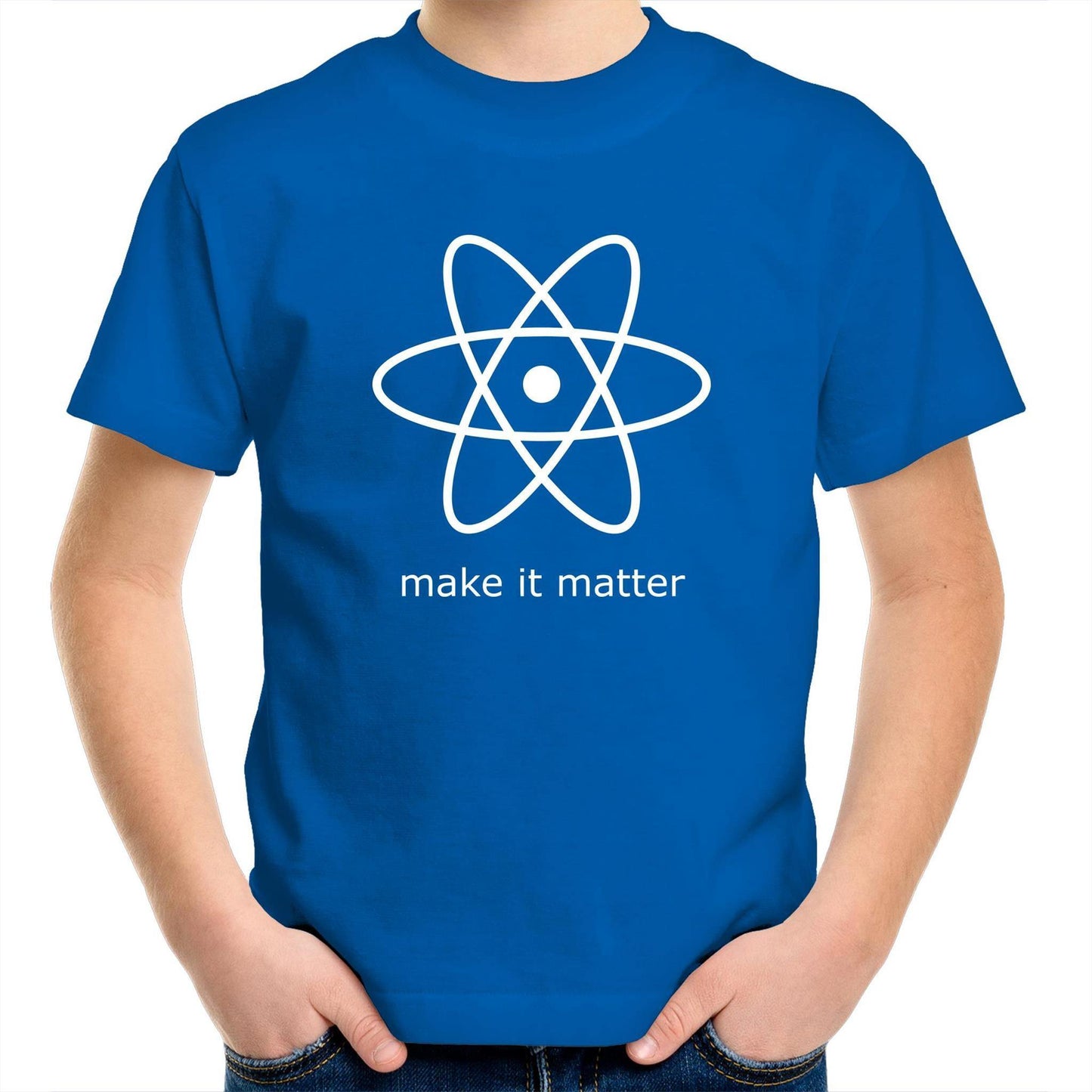 Make It Matter - Kids Youth Crew T-Shirt Bright Royal Kids Youth T-shirt Science