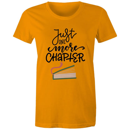 Just One More Chapter - Womens T-shirt Orange Womens T-shirt Reading