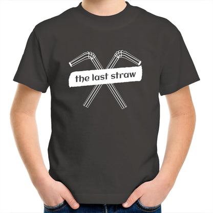 The Last Straw - Kids Youth Crew T-Shirt Charcoal Kids Youth T-shirt Environment