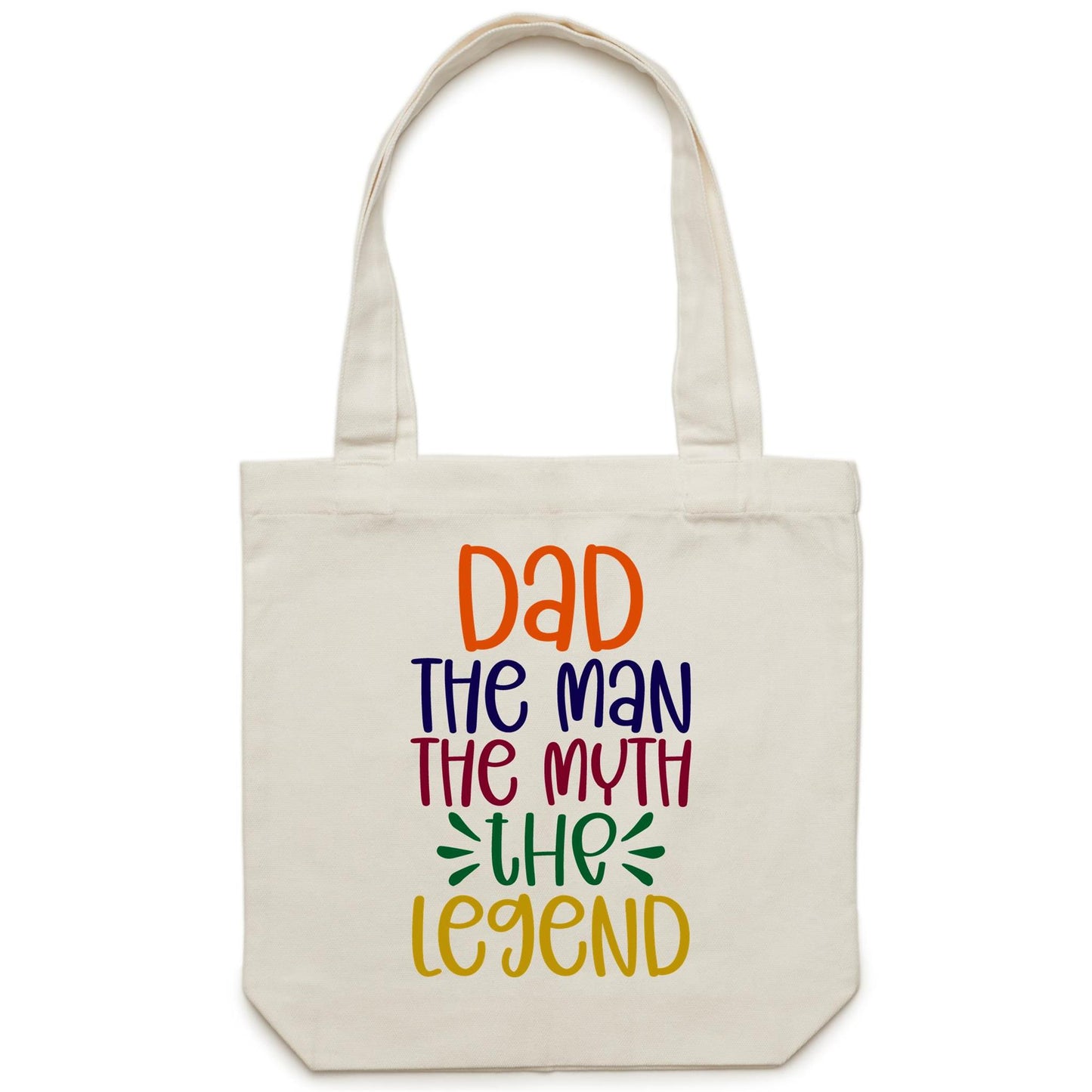 Dad, The Man, The Myth, The Legend - Canvas Tote Bag Default Title Tote Bag Dad