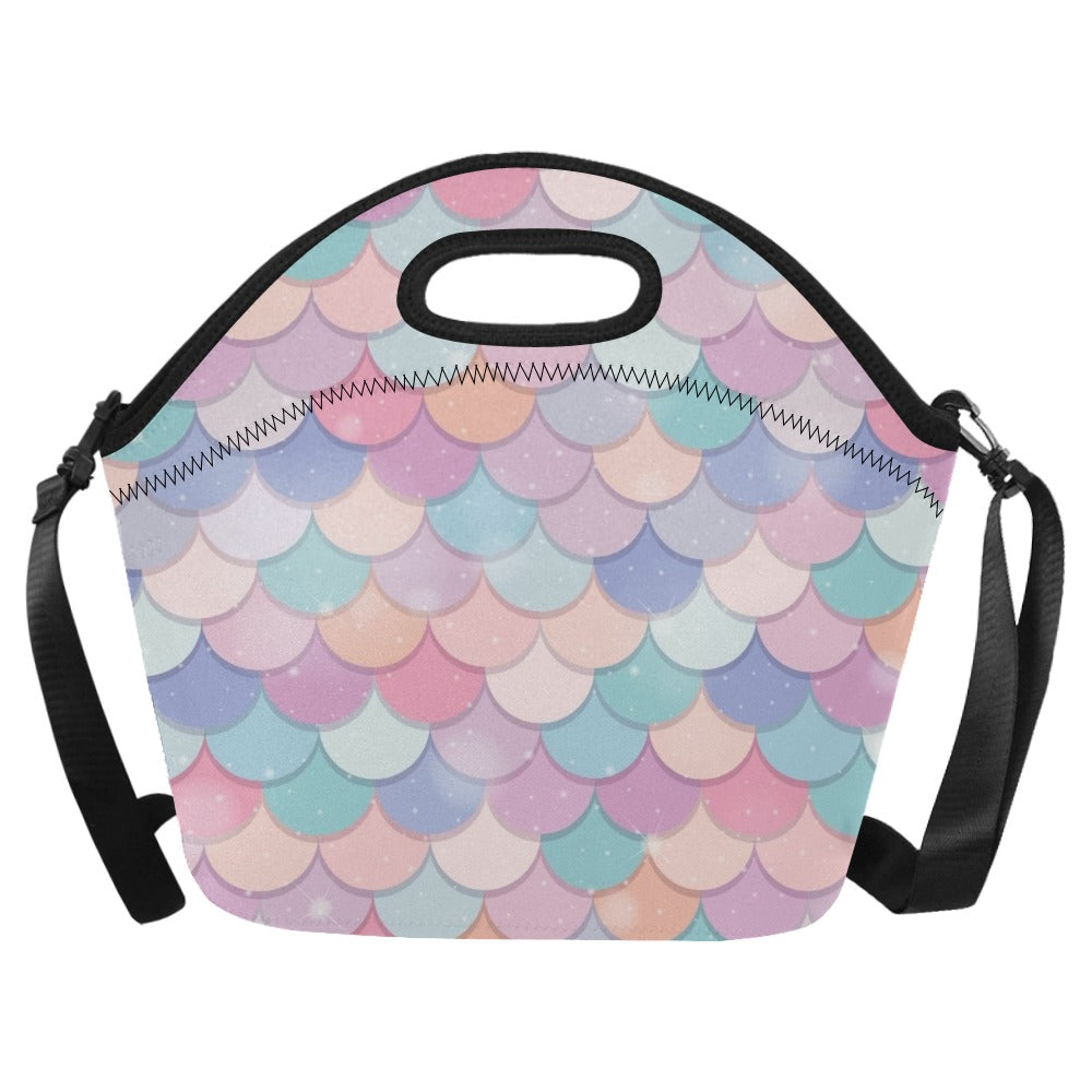 Mermaid Scales - Neoprene Lunch Bag/Large Neoprene Lunch Bag/Large Printed Offshore