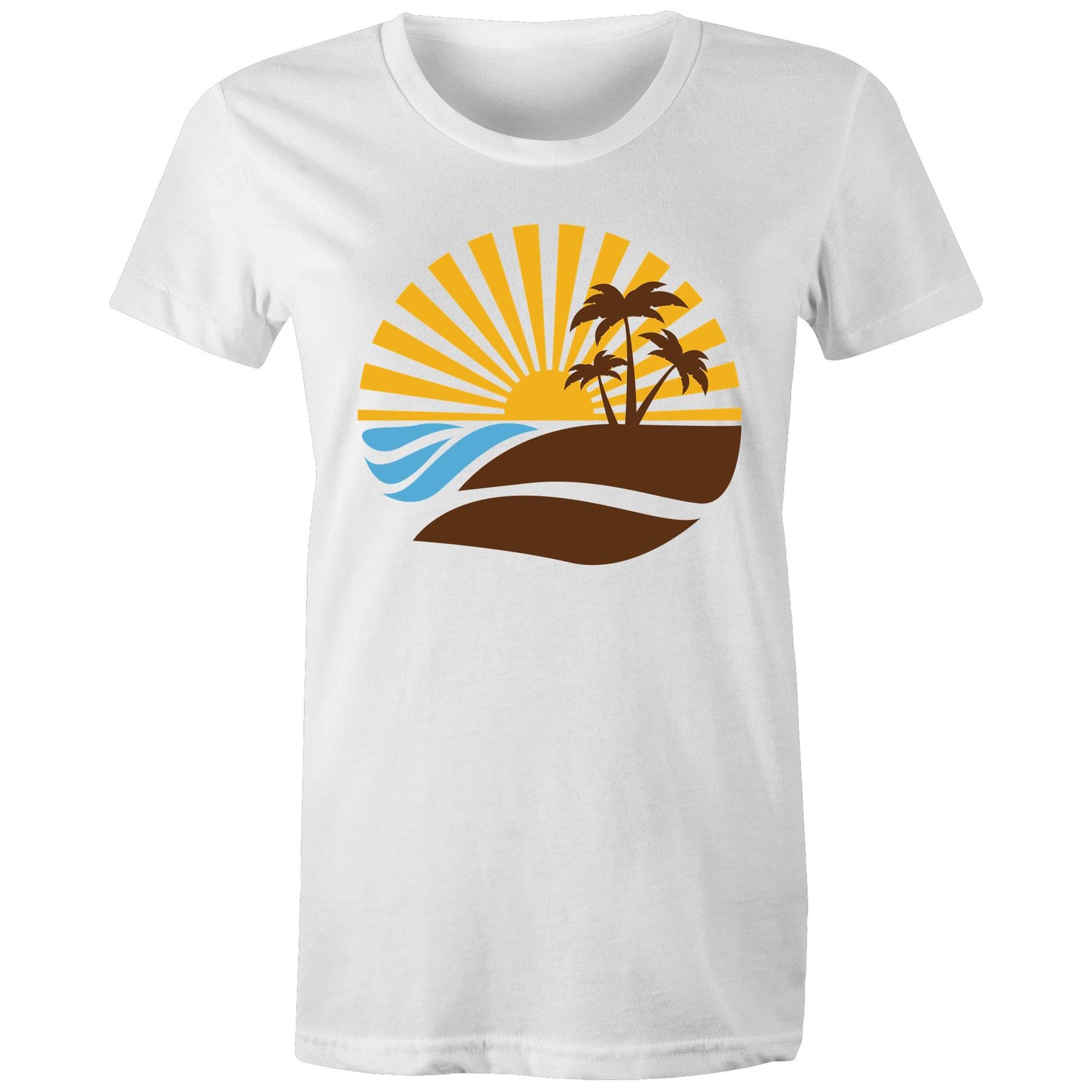 Vintage Surf - Women's T-shirt White Womens T-shirt Retro Summer Womens