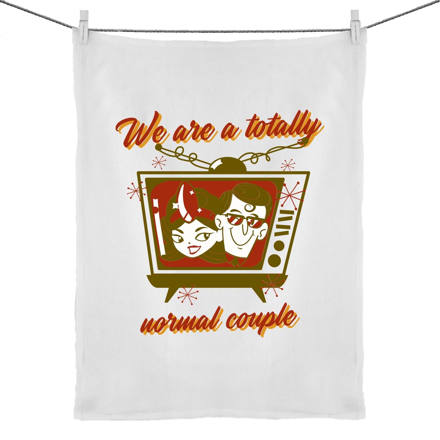 We Are A Totally Normal Couple - 50% Linen 50% Cotton Tea Towel Default Title Tea Towel