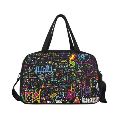 Math Scribbles - Gym Bag Fitness Handbag (Model 1671) Gym Bag