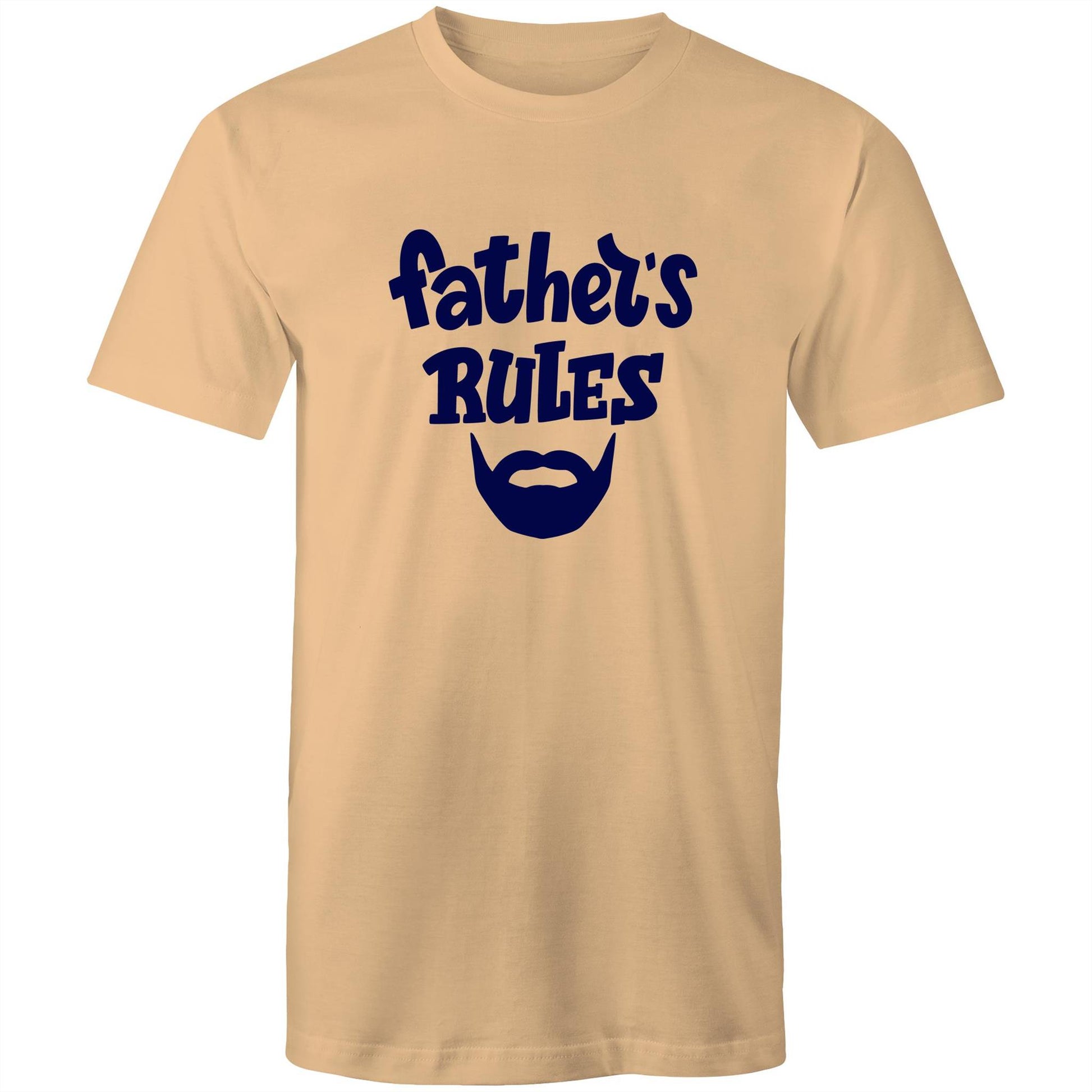Father's Rules - Mens T-Shirt Tan Mens T-shirt Dad