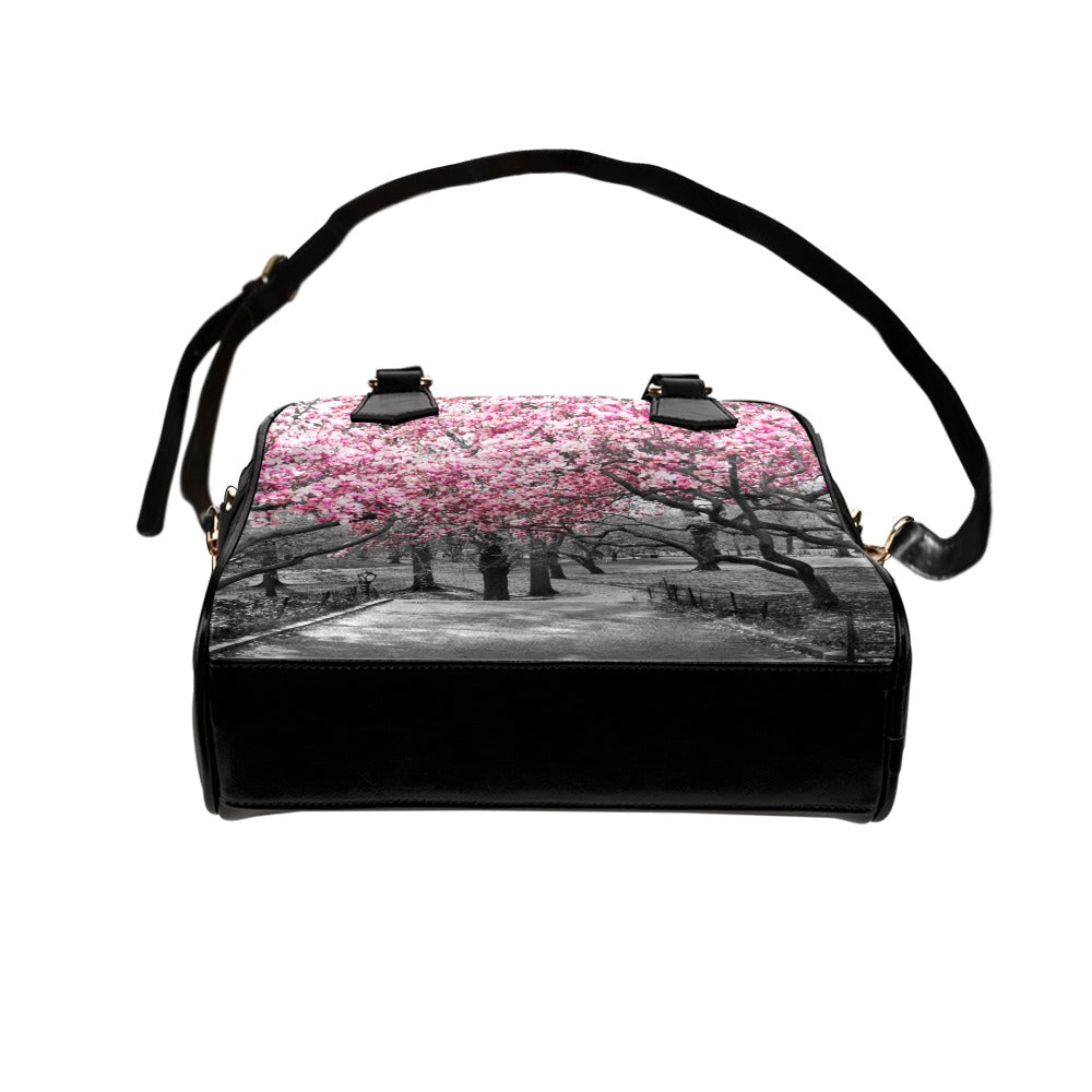 Pink Blossoms - Shoulder Handbag Shoulder Handbag Plants Printed Offshore