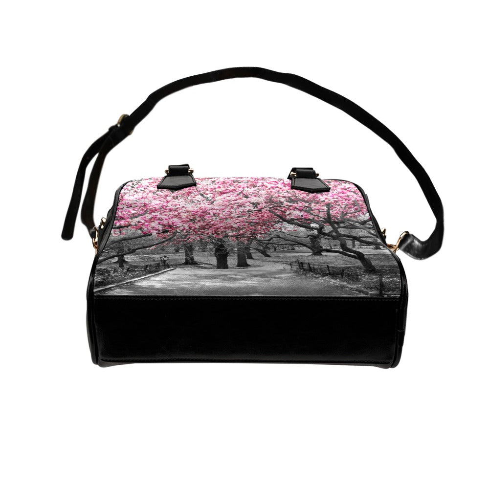 Pink Blossoms - Shoulder Handbag Shoulder Handbag Plants