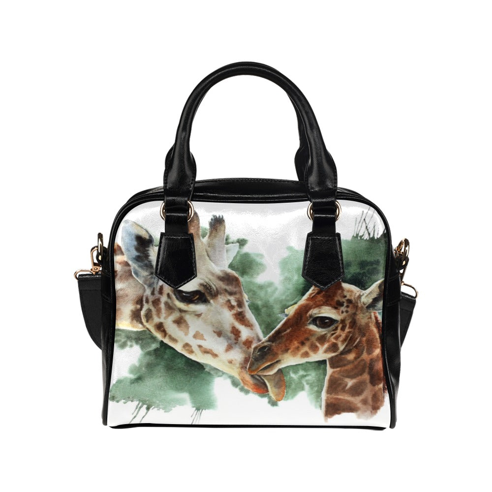 Giraffes - Shoulder Handbag Shoulder Handbag animal Printed Offshore