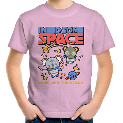 I Need Some Space - Kids Youth Crew T-Shirt Pink Kids Youth T-shirt Space