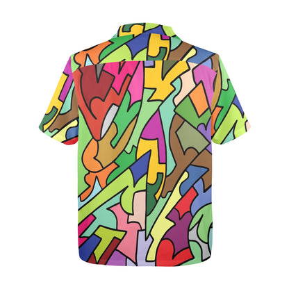 Bright Abstract - Mens Hawaiian Shirt Mens Hawaiian Shirt