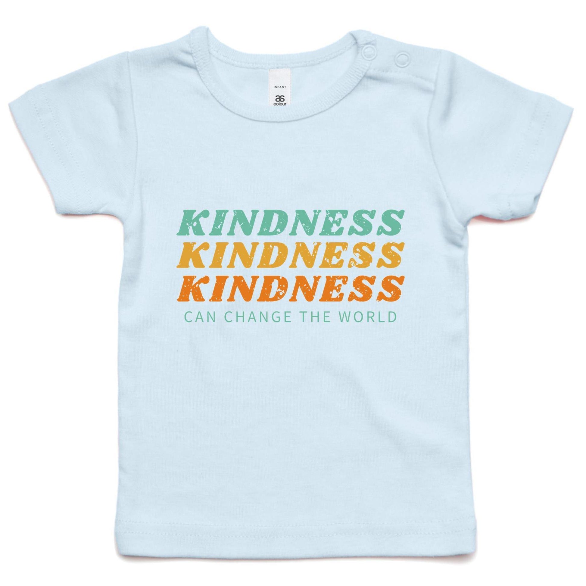 Kindness Can Change The World - Baby T-shirt Powder Blue Baby T-shirt kids