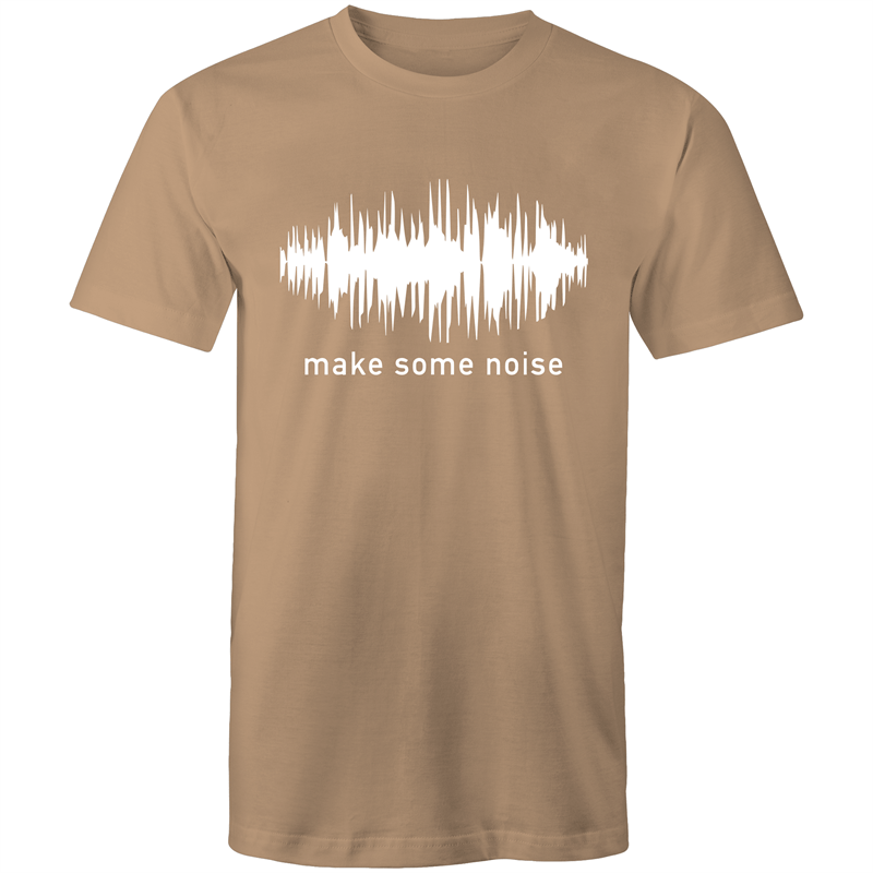 Make Some Noise - Mens T-Shirt Tan Mens T-shirt Mens Music Science