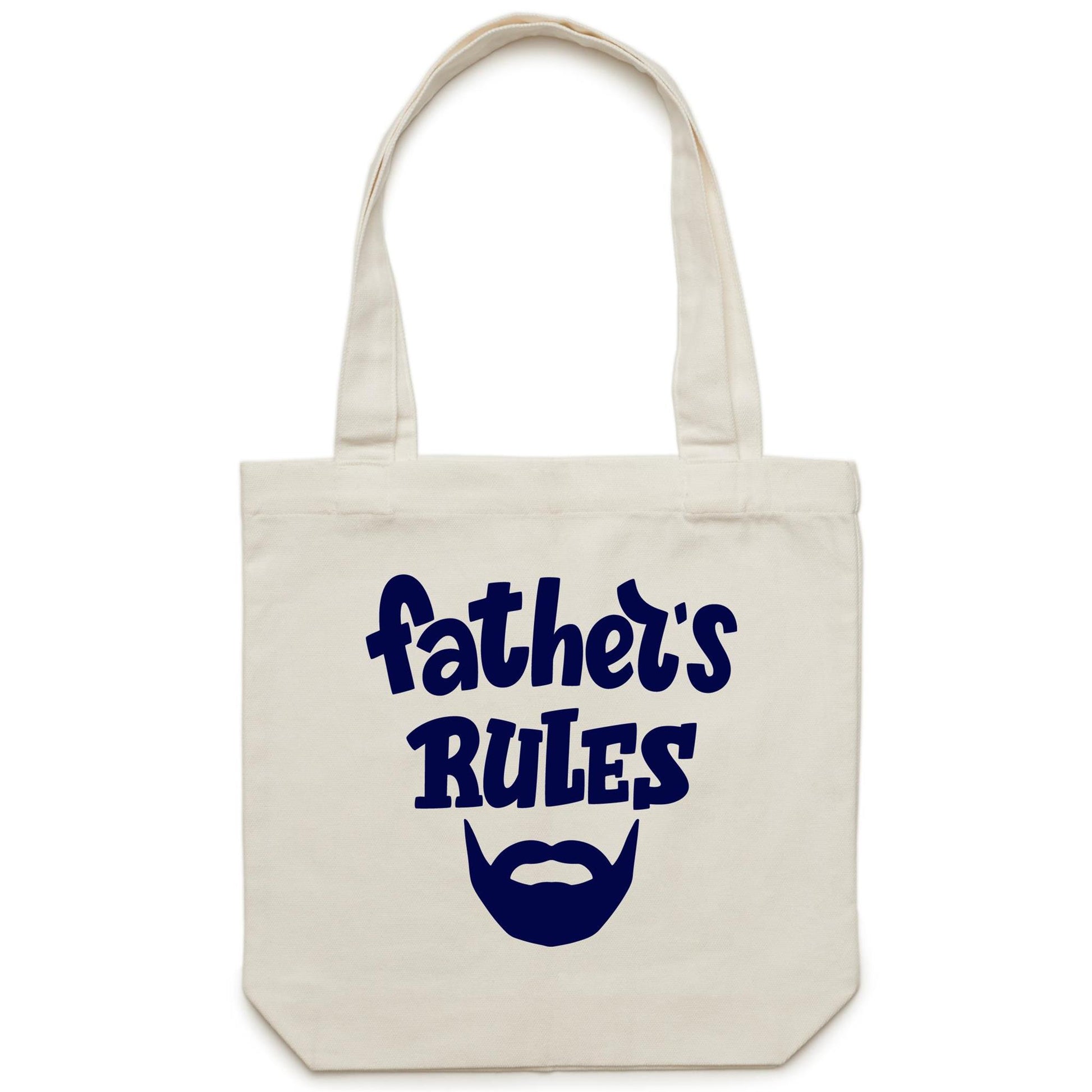 Father's Rules - Canvas Tote Bag Default Title Tote Bag Dad