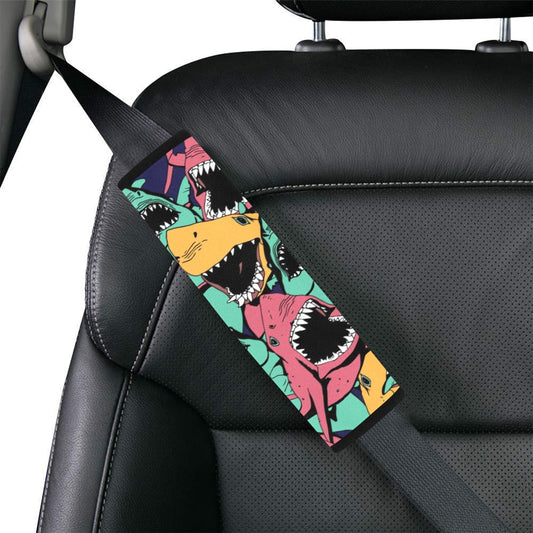 Scary Sharks Car Seat Belt Cover 7''x10'' (Pack of 2) Car Seat Belt Cover 7x10 (Pack of 2)