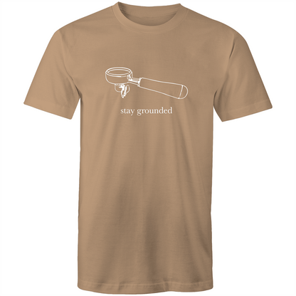 Stay Grounded - Mens T-Shirt Tan Mens T-shirt Coffee Mens