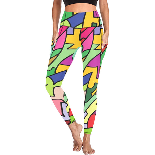 Bright Abstract - Women's Leggings with Pockets Women's Leggings with Pockets S - 2XL