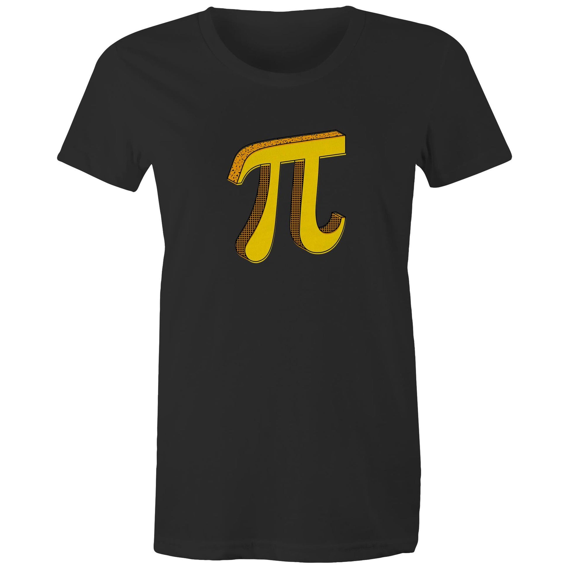 Pi - Womens T-shirt Black Womens T-shirt Science