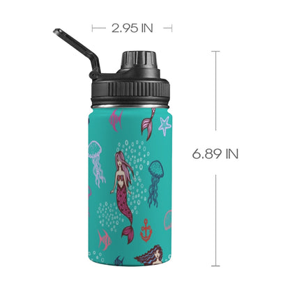 Mermaids - Kids Water Bottle with Chug Lid (12 oz) Kids Water Bottle with Chug Lid