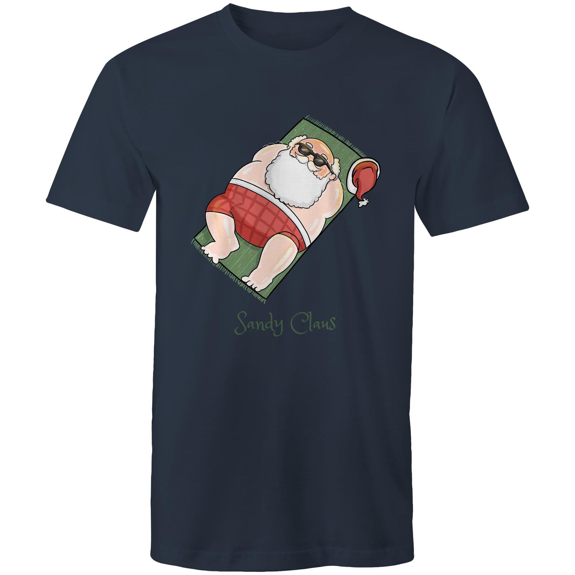 Sandy Claus - Mens T-Shirt Navy Christmas Mens T-shirt Merry Christmas