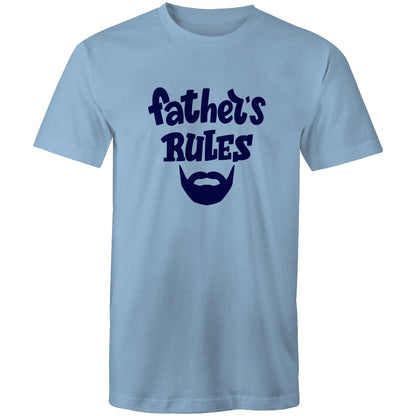 Father's Rules - Mens T-Shirt Carolina Blue Mens T-shirt Dad