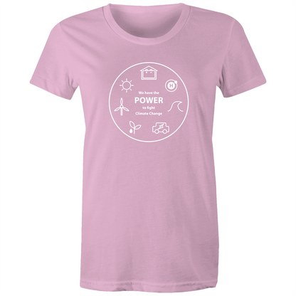 We Have The Power - Women's T-shirt Pink Womens T-shirt Environment Science Womens