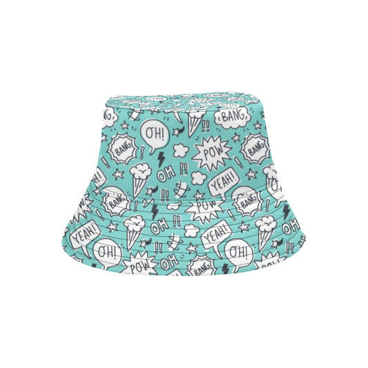 Comic Book Speech Bubbles - Bucket Hat for Men All Over Print Bucket Hat for Men comic Printed Offshore