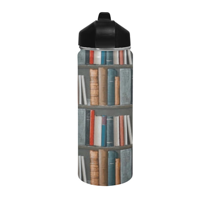 Books Insulated Water Bottle with Straw Lid (18 oz) Insulated Water Bottle with Straw Lid Printed Offshore