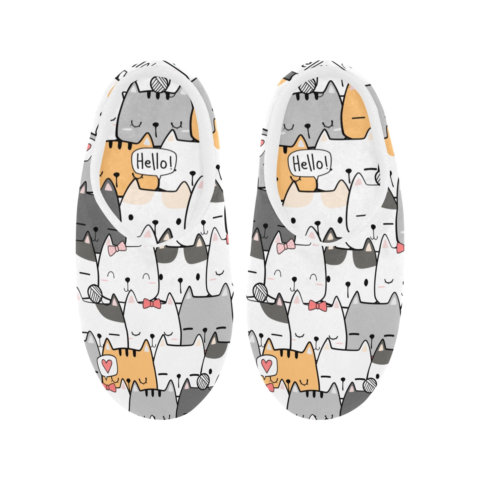 Cat Hello - Women's Non-Slip Cotton Slippers Women's Non-Slip Cotton Slippers animal Printed Offshore