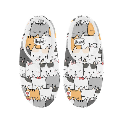 Cat Hello - Women's Non-Slip Cotton Slippers Women's Non-Slip Cotton Slippers animal Printed Offshore