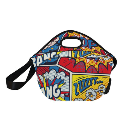 Comic Book - Neoprene Lunch Bag/Large Neoprene Lunch Bag/Large comic Printed Offshore