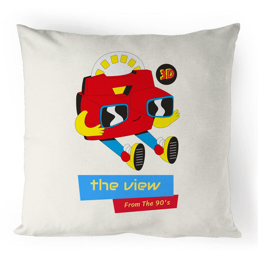 The View From The 90's - 100% Linen Cushion Cover Default Title Linen Cushion Cover Retro